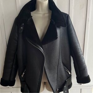 Zara Faux Fur and Shearing Coat